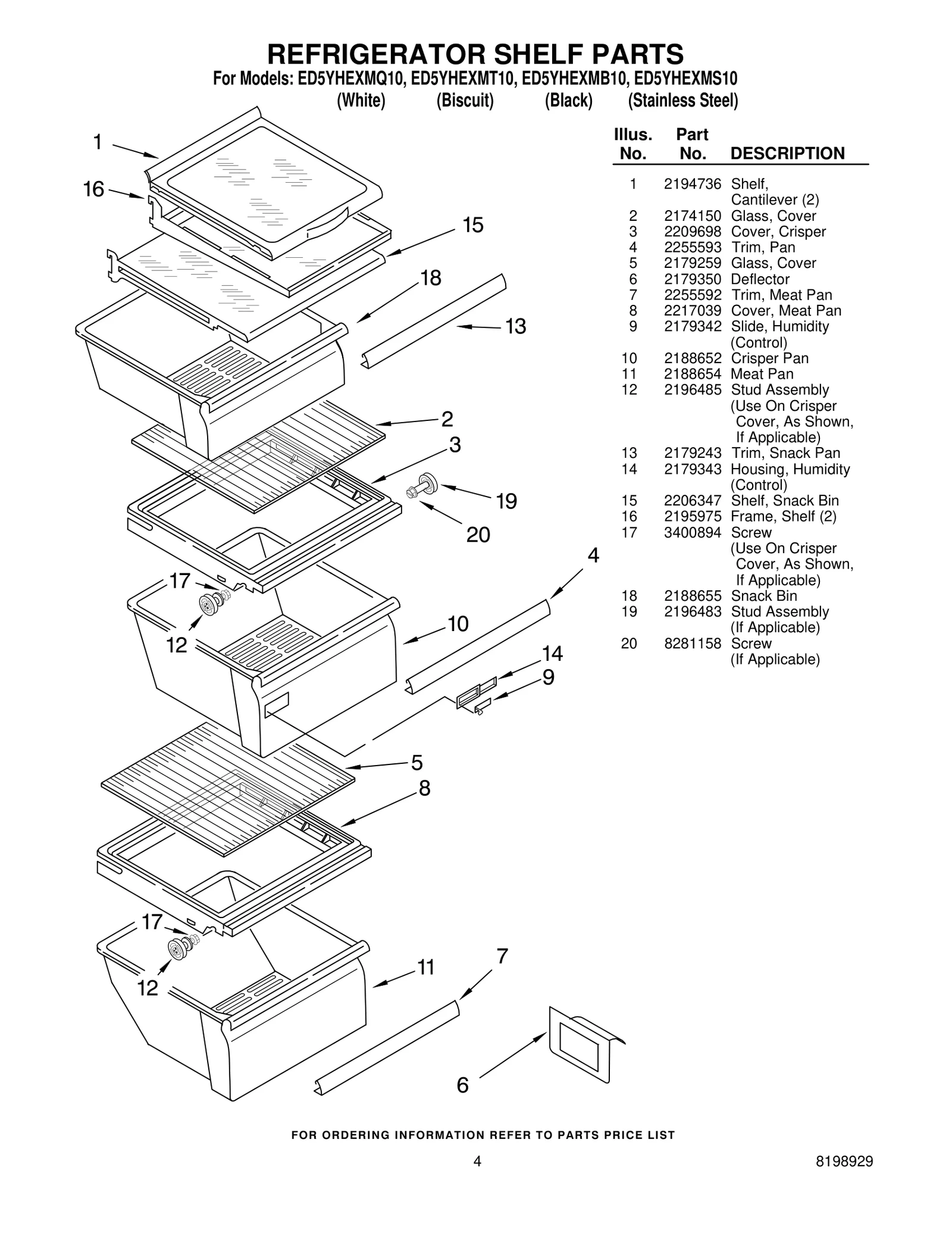 REFRIGERATOR SHELF PARTS