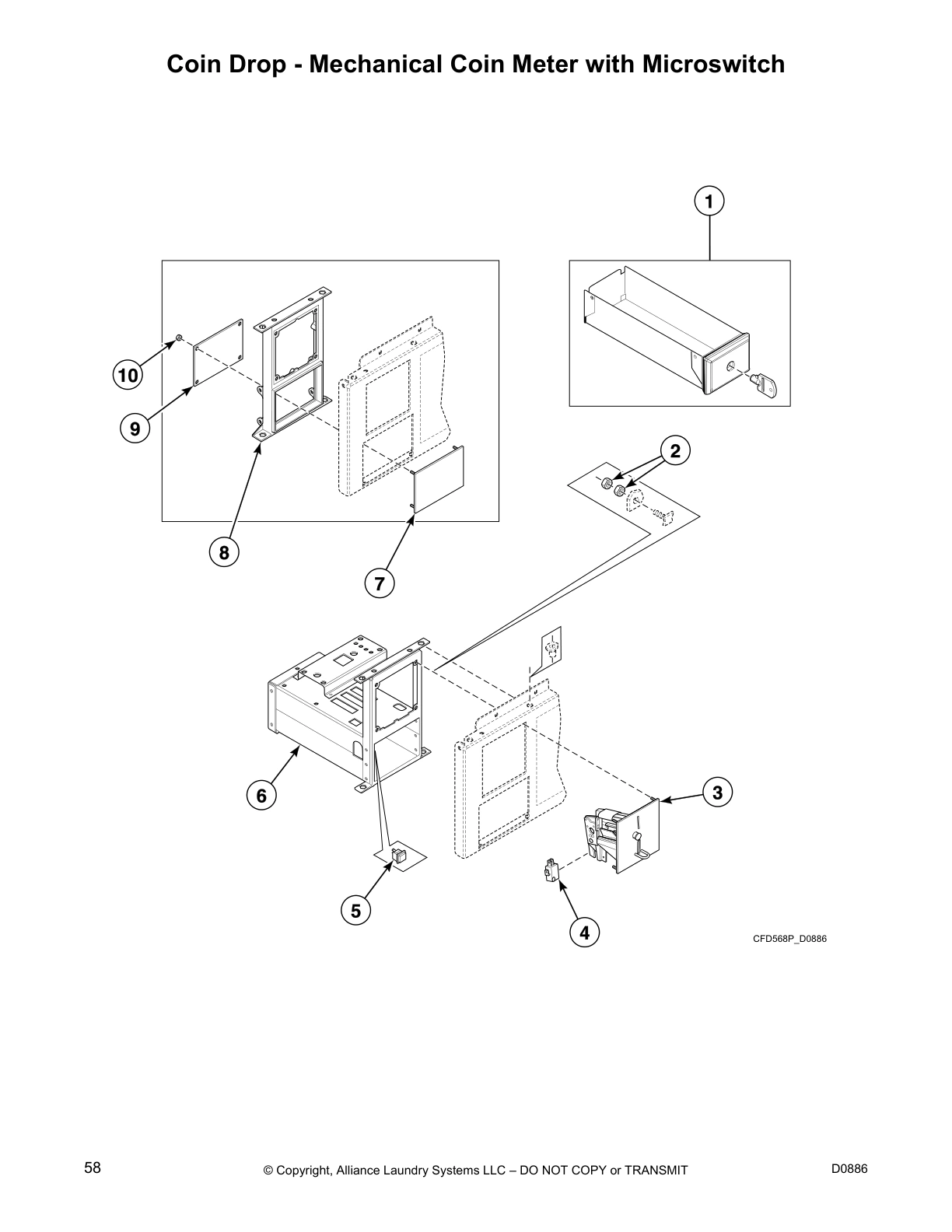 Coin Drop - Mechanical Coin Meter with Microswitch