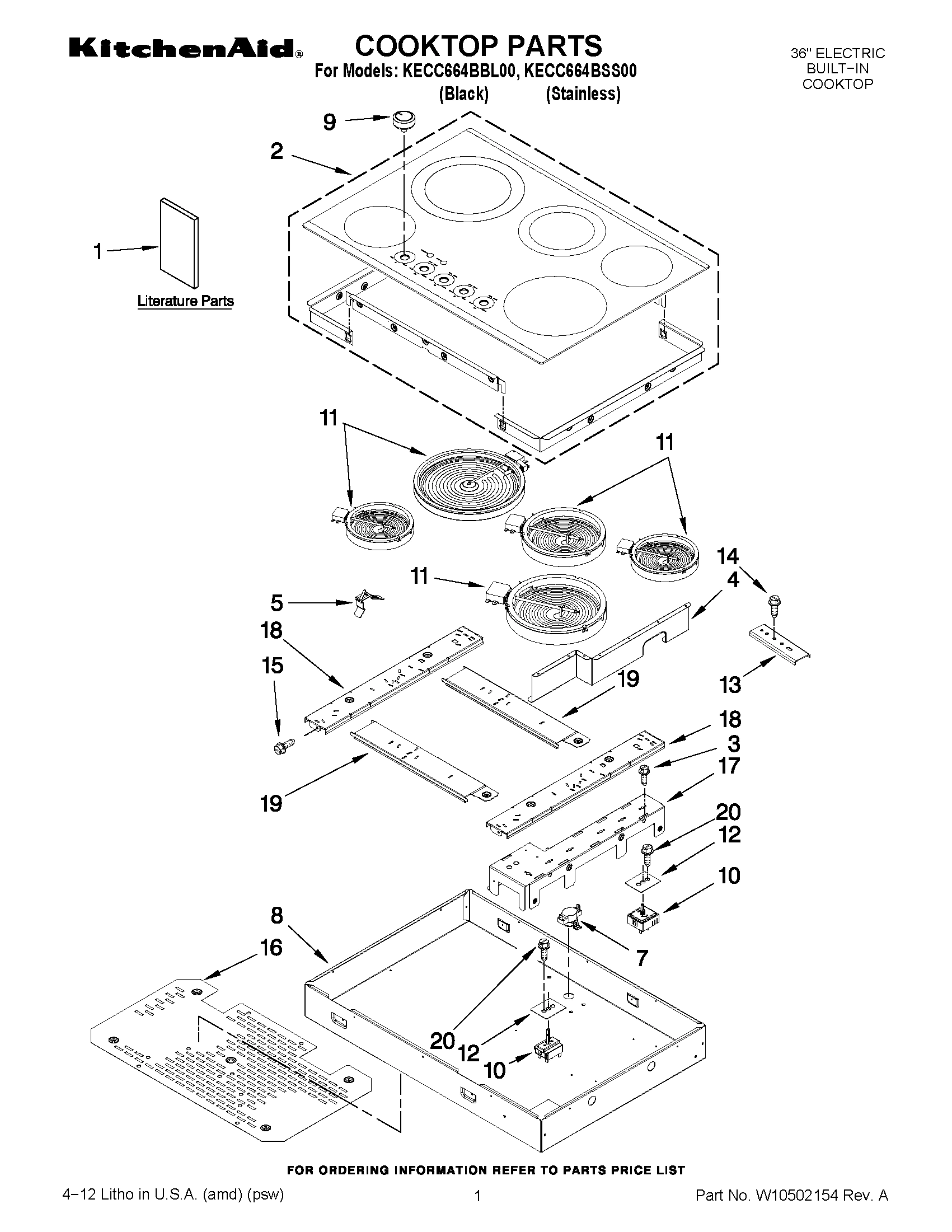 01 - COOKTOP PARTS