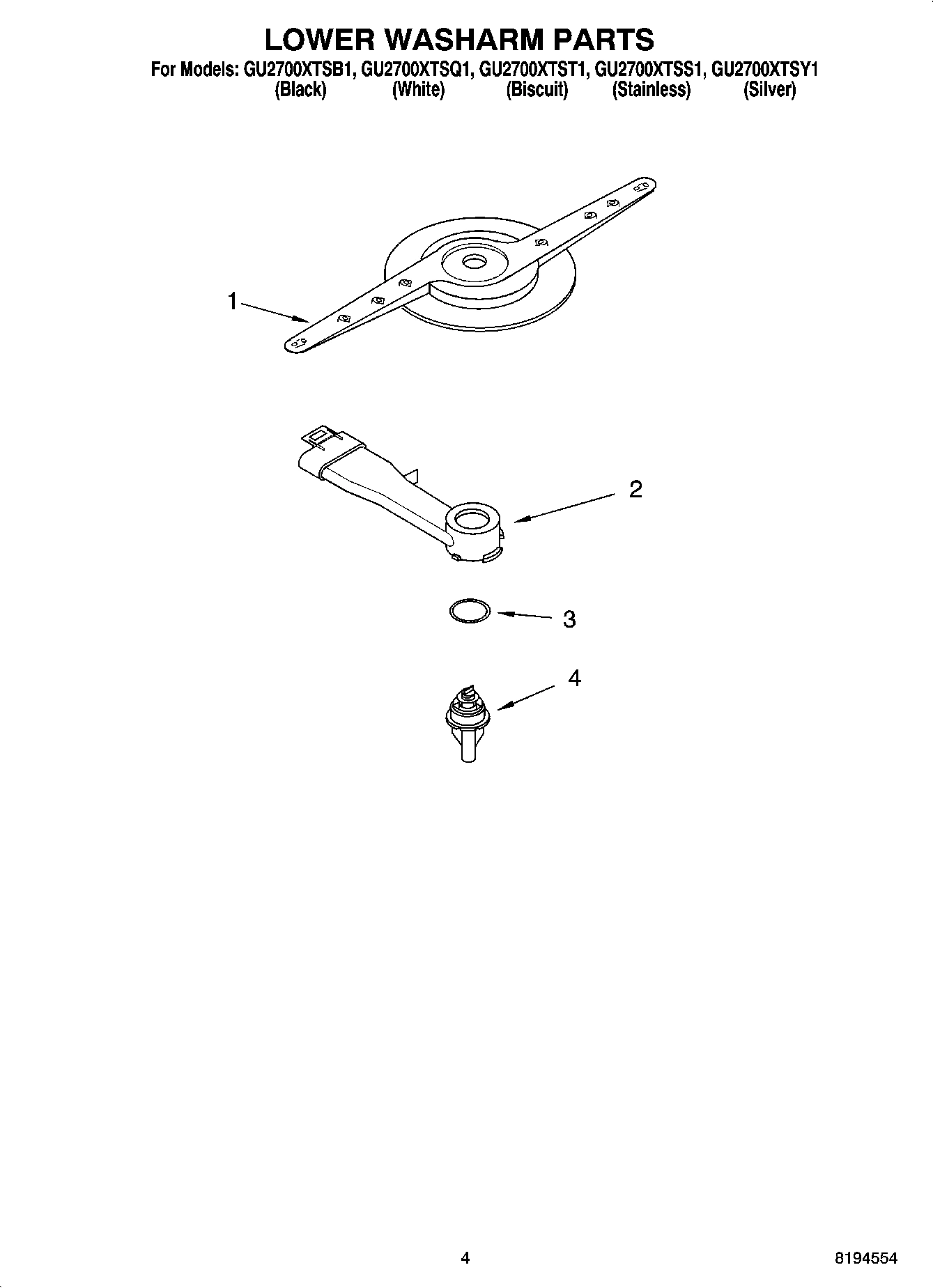 04 - LOWER WASHARM PARTS
