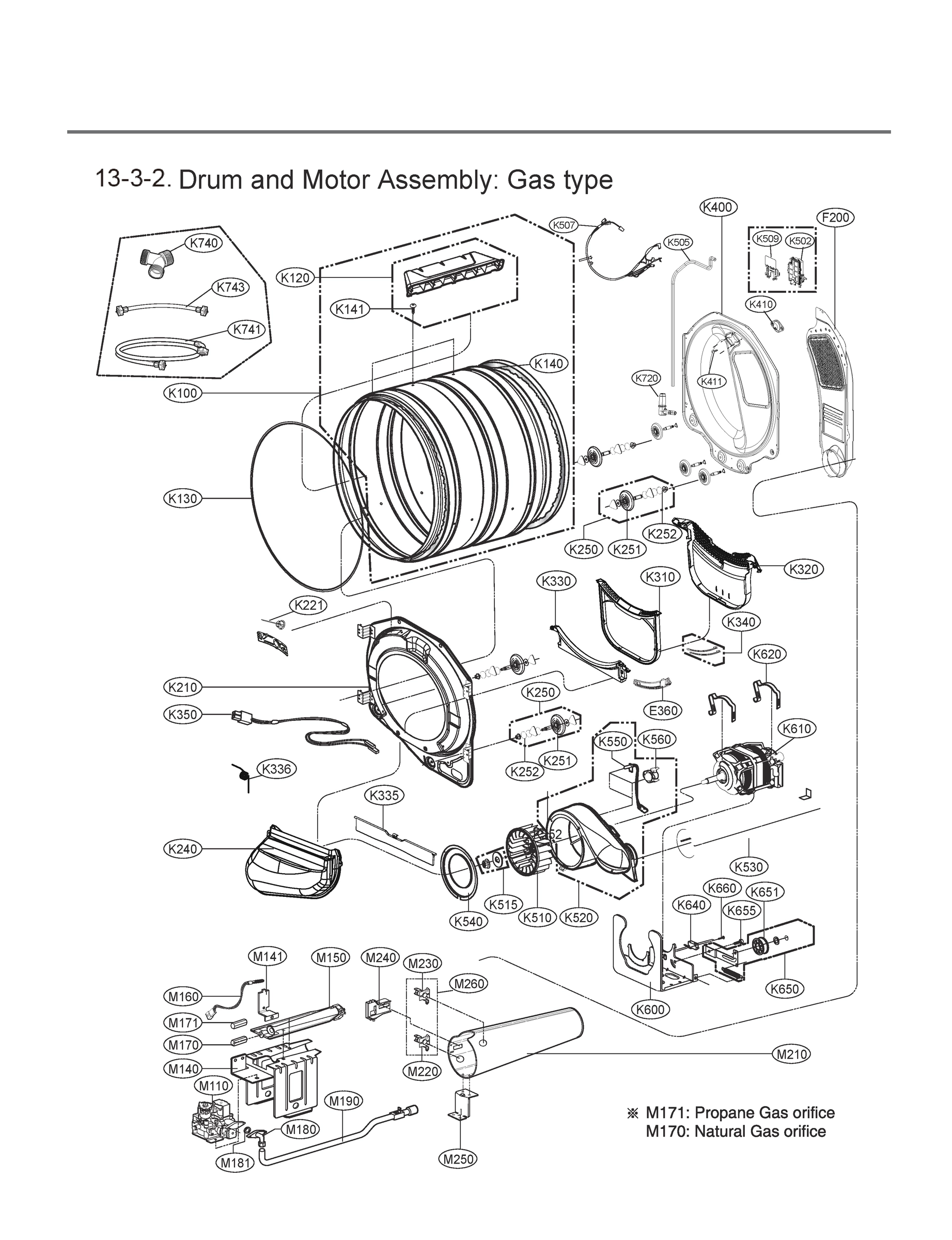 DRUM AND MOTOR ASSEMBLY