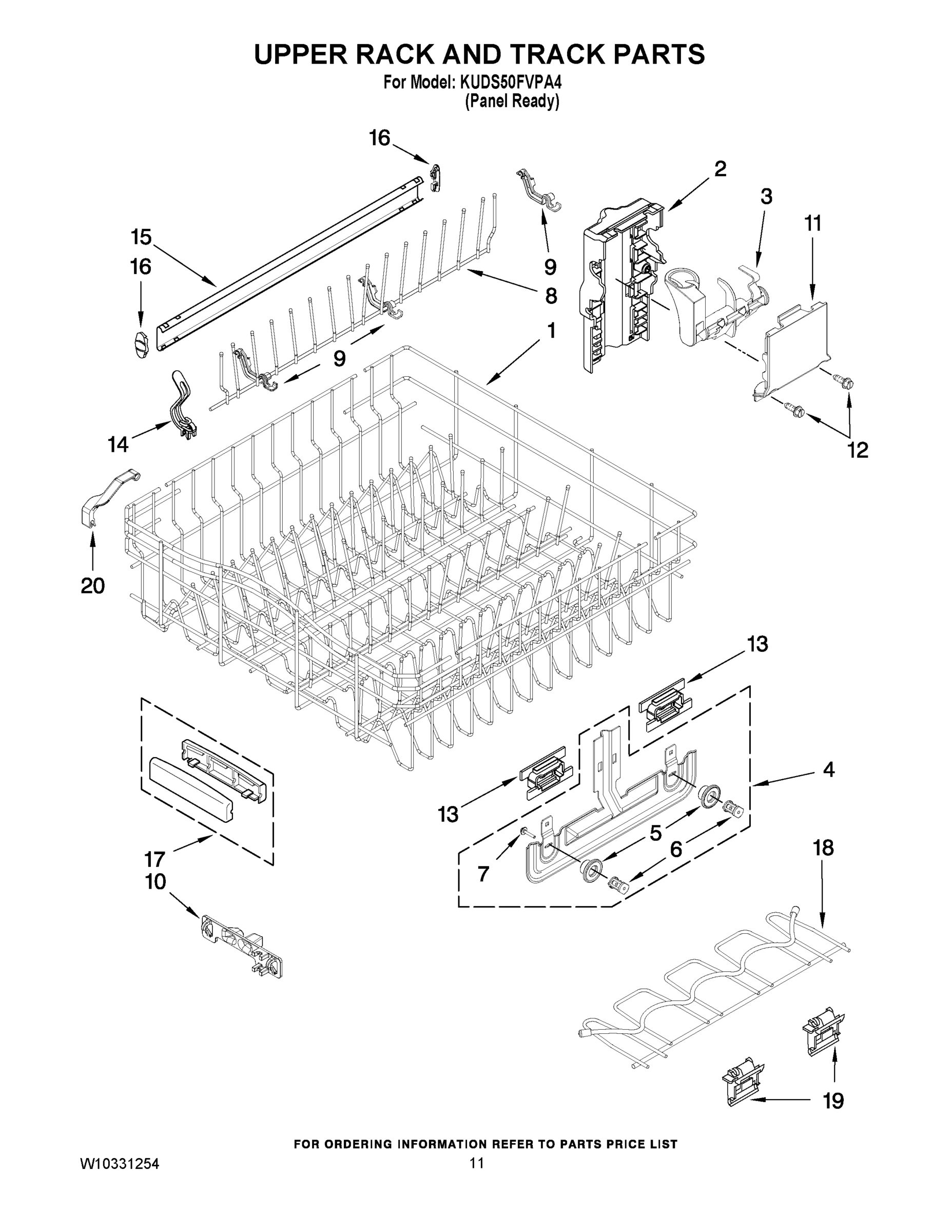 09 - UPPER RACK AND TRACK PARTS