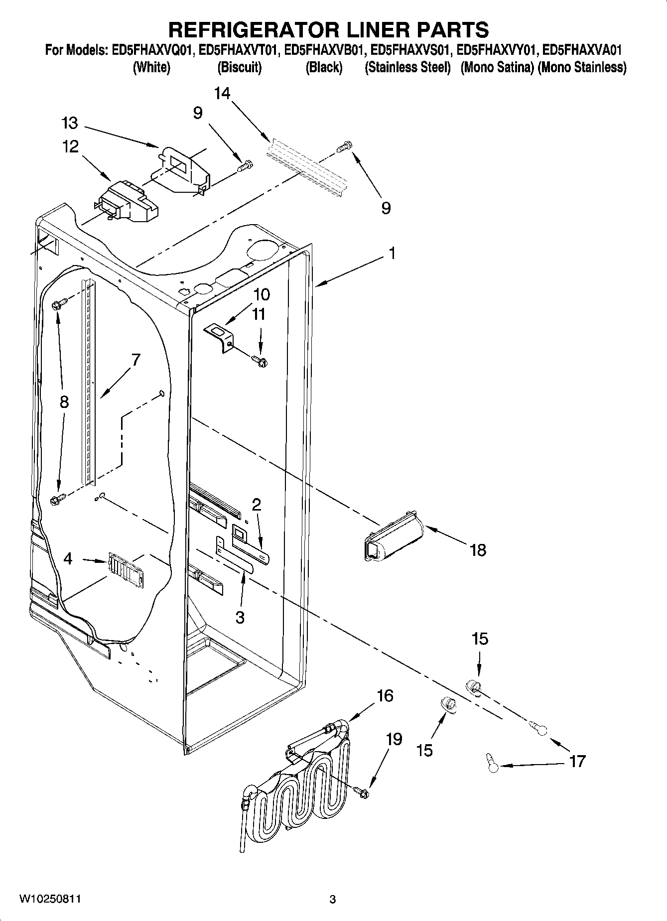 02 - REFRIGERATOR LINER PARTS
