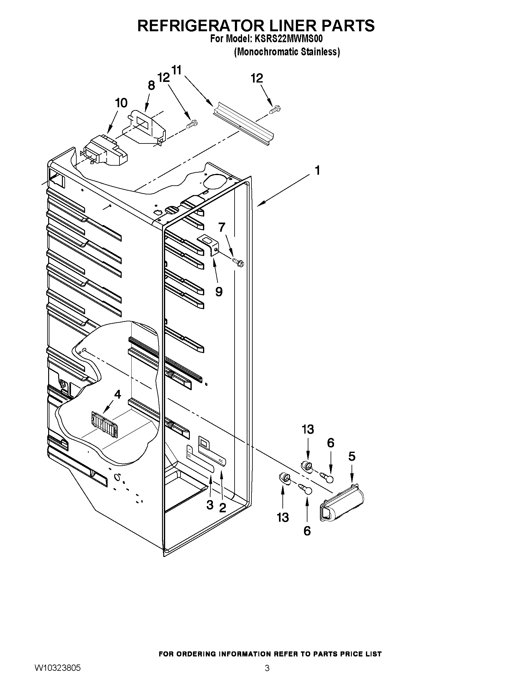 02 - REFRIGERATOR LINER PARTS