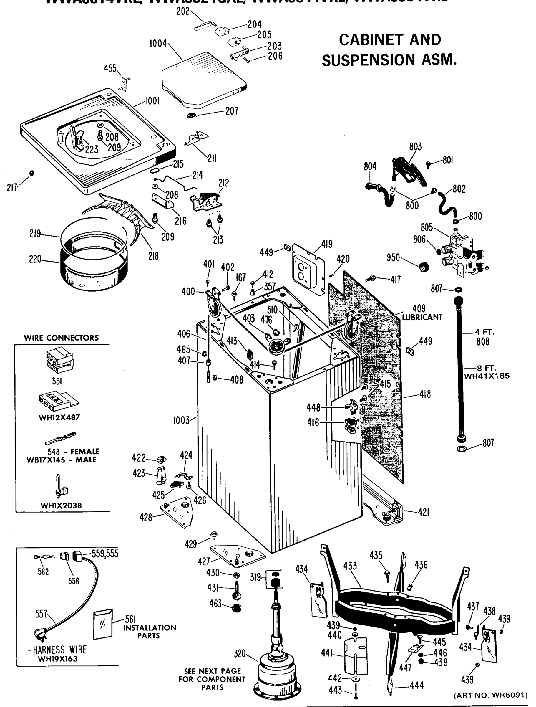 CABINET AND SUSPENSION ASM.