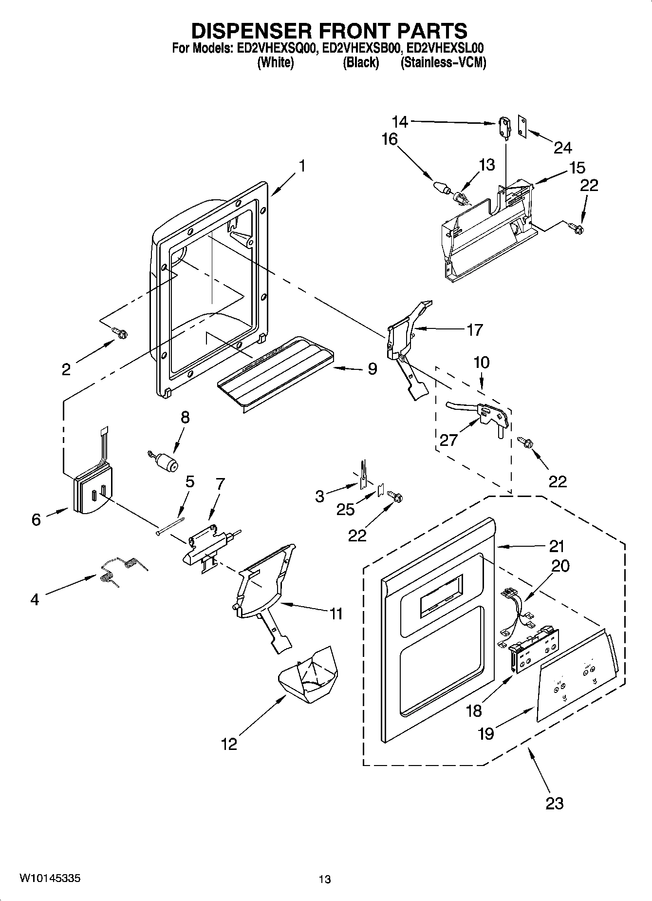 08 - DISPENSER FRONT PARTS