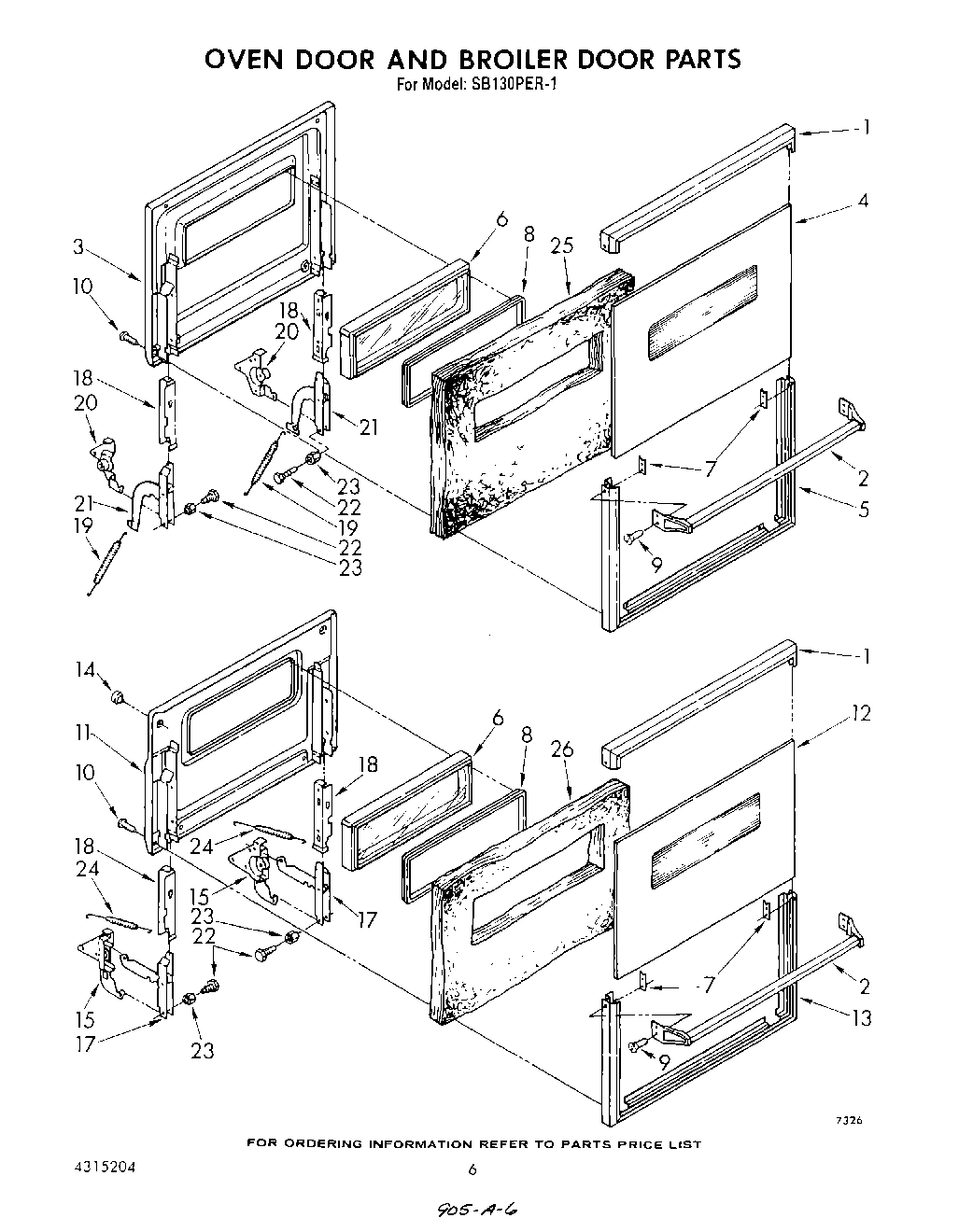 05 - OVEN DOOR AND BROILER DOOR , LITERATURE