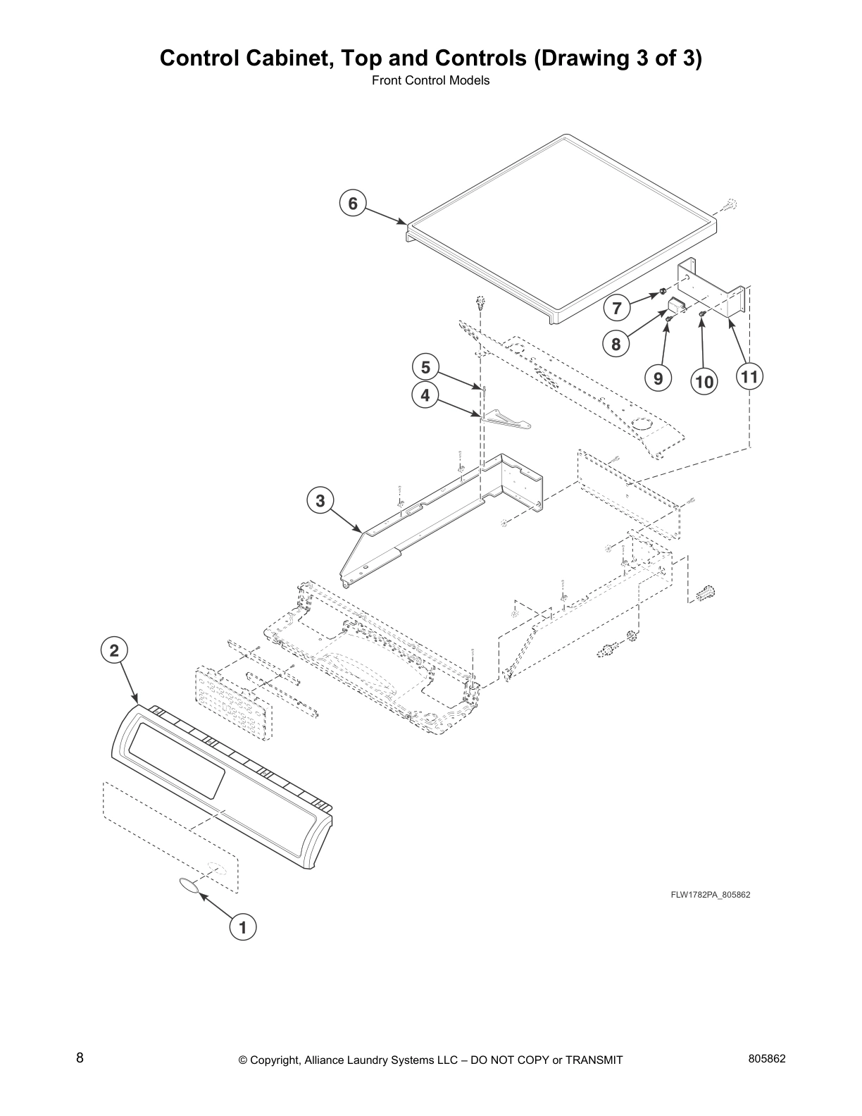 Control Cabinet, Top and Controls (Drawing 3 of 3)
