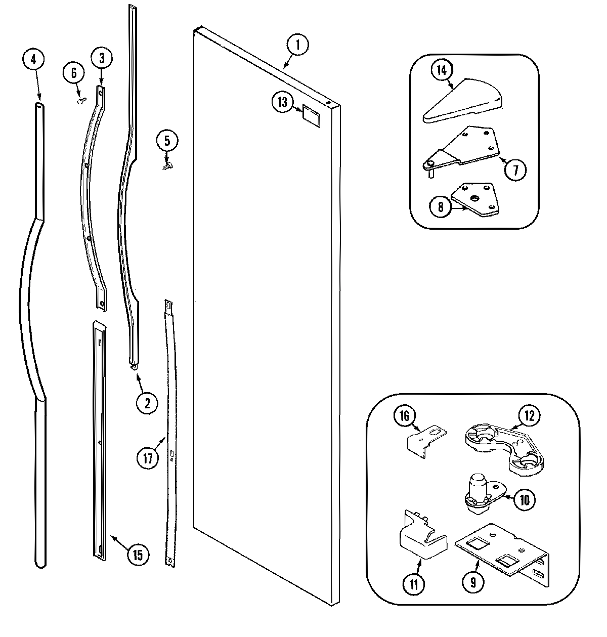 07 - FRESH FOOD OUTER DOOR (BISQUE)