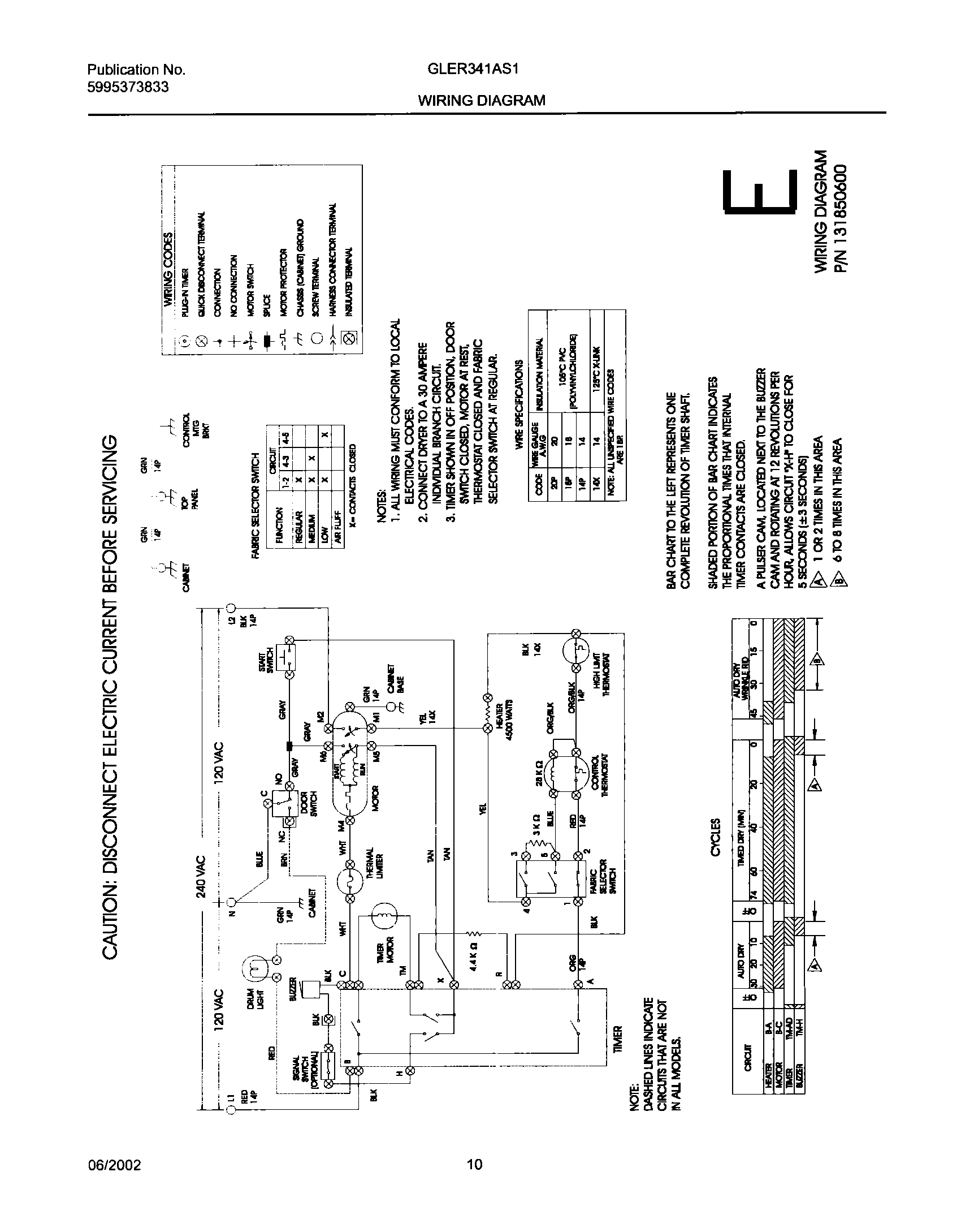 10 - 131850600 WIRING DIAGRAM