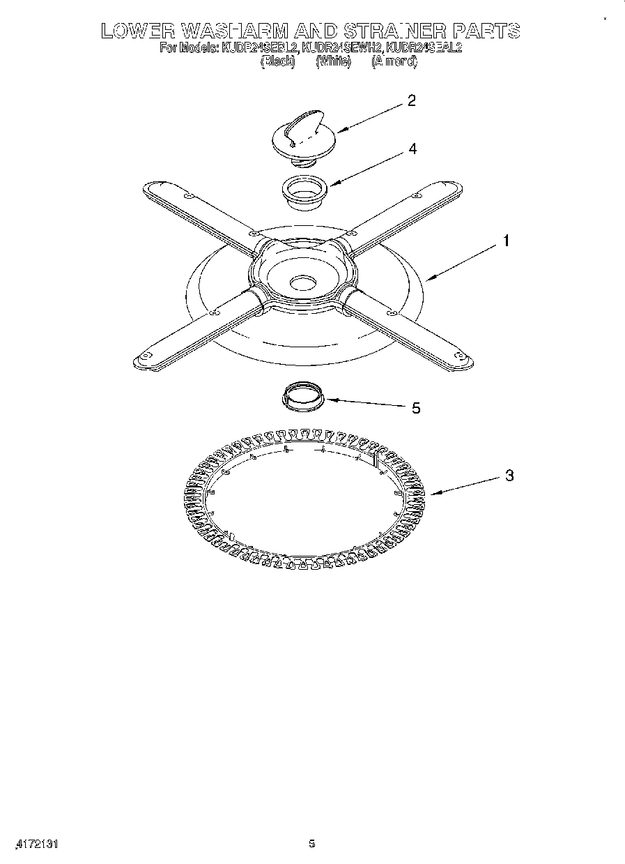 04 - LOWER WASHARM AND STRAINER