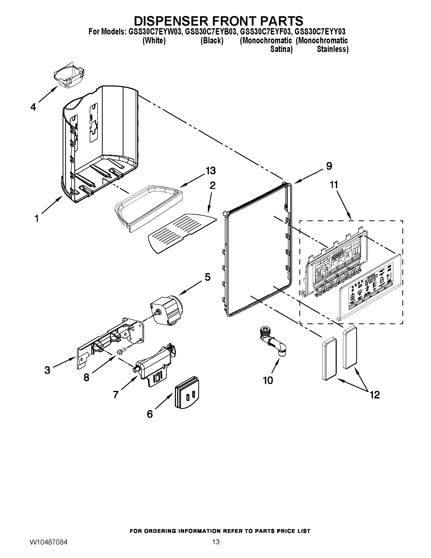 08 - DISPENSER FRONT PARTS