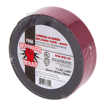 Linered Rubber Tape 1" 22ft