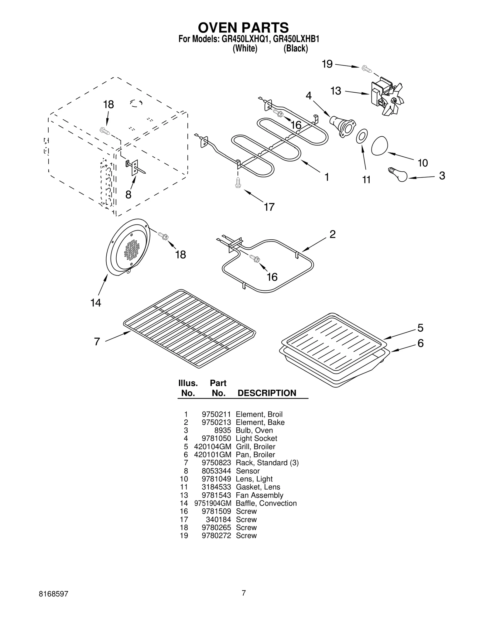 OVEN PARTS