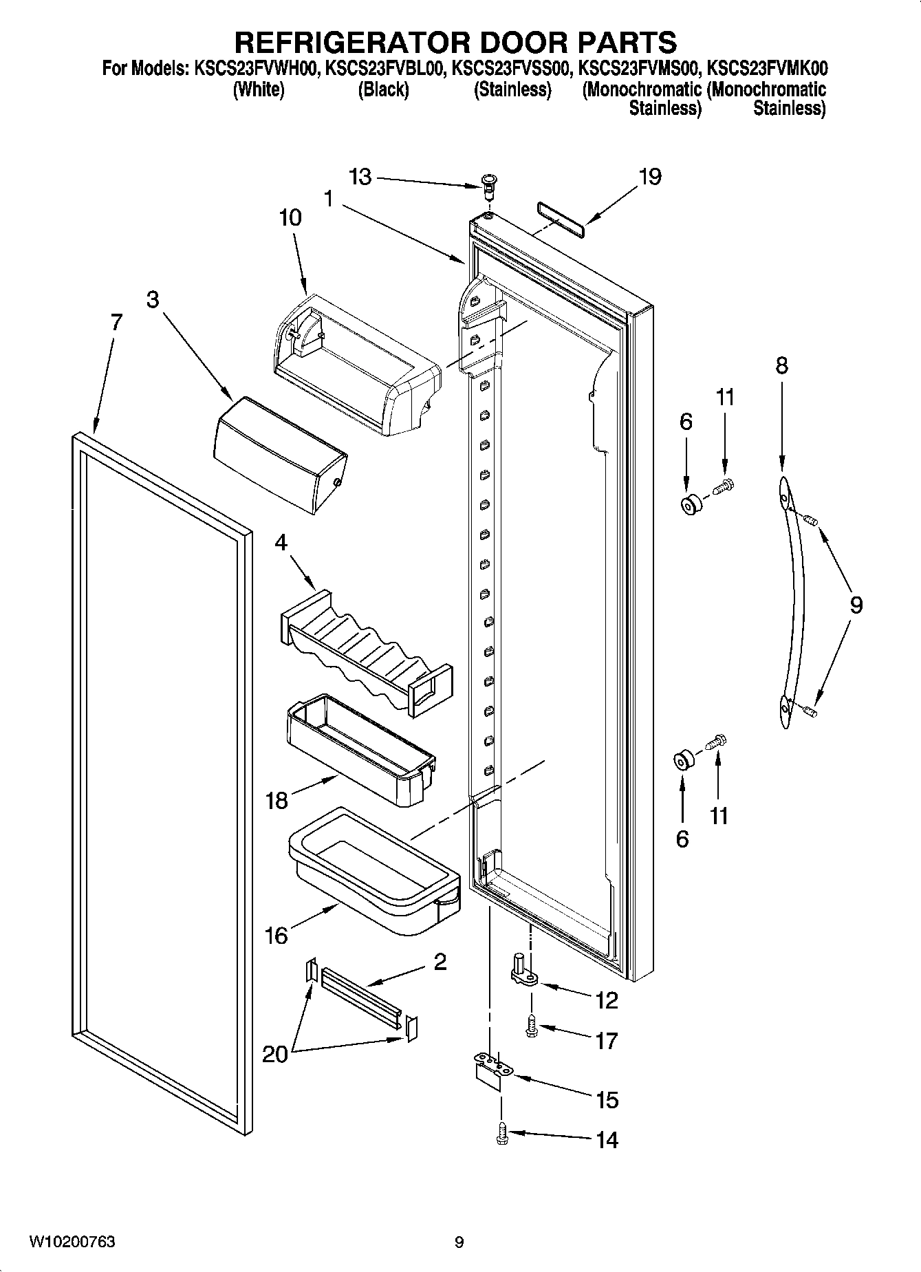06 - REFRIGERATOR DOOR PARTS