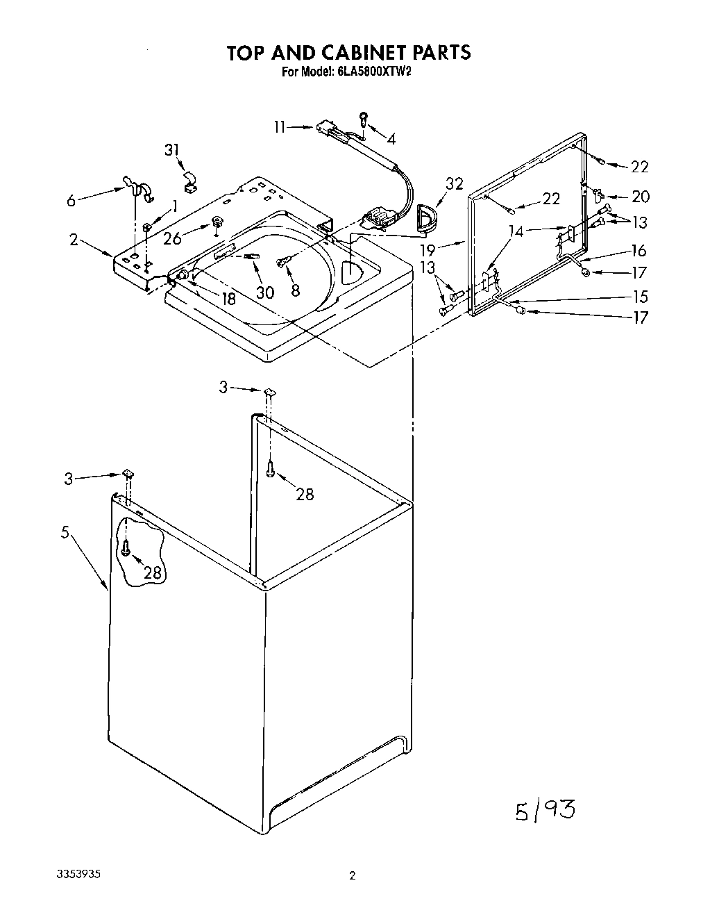 01 - TOP AND CABINET, LIT/OPTIONAL