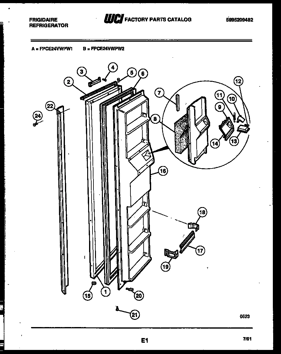 02 - FREEZER DOOR PARTS