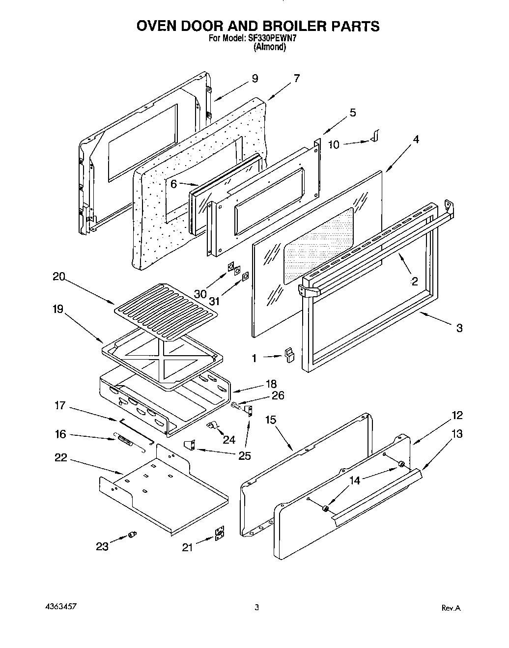 02 - OVEN DOOR AND BROILER