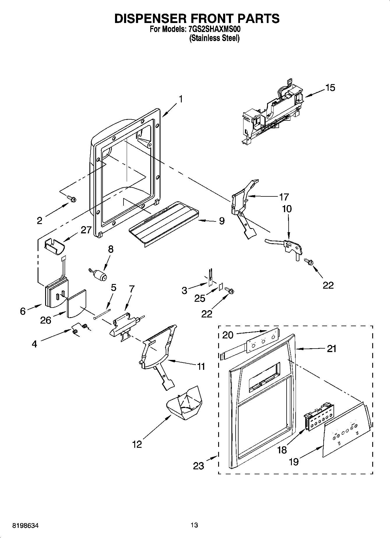 08 - DISPENSER FRONT PARTS