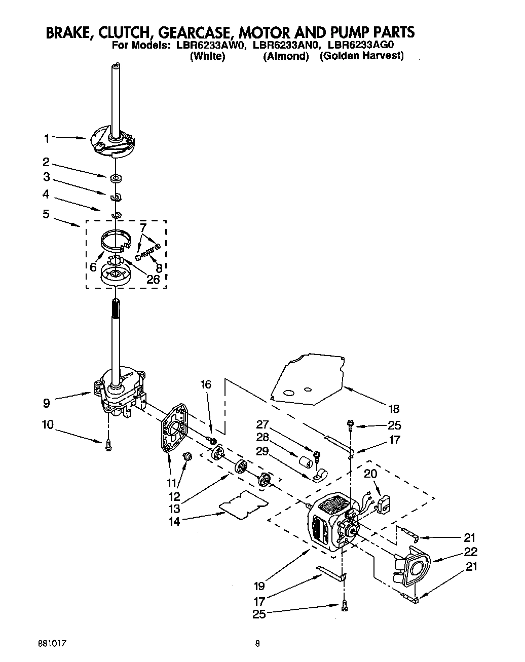 06 - BRAKE, CLUTCH, GEARCASE, MOTOR AND PUMP
