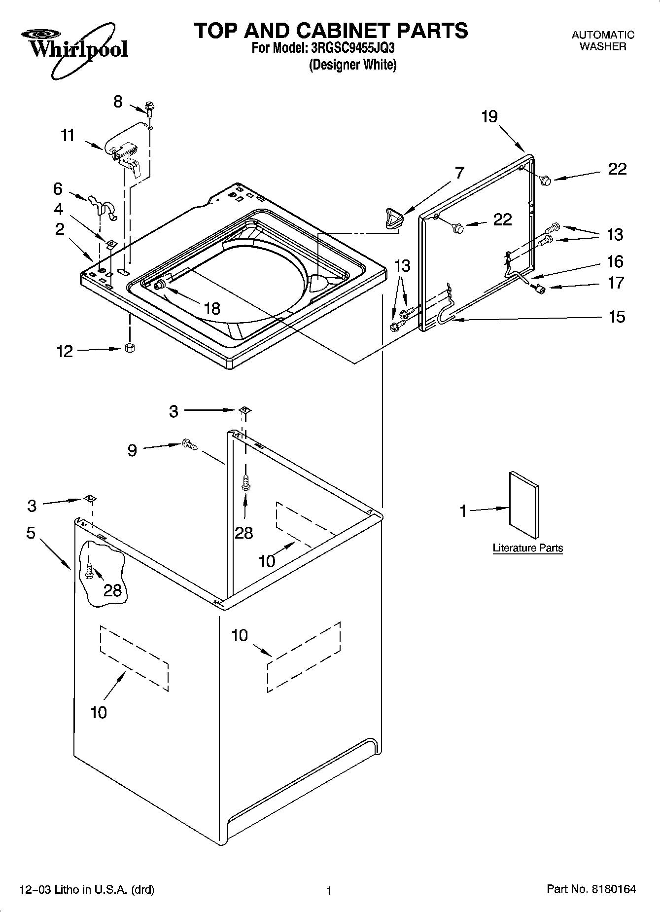 01 - TOP AND CABINET PARTS