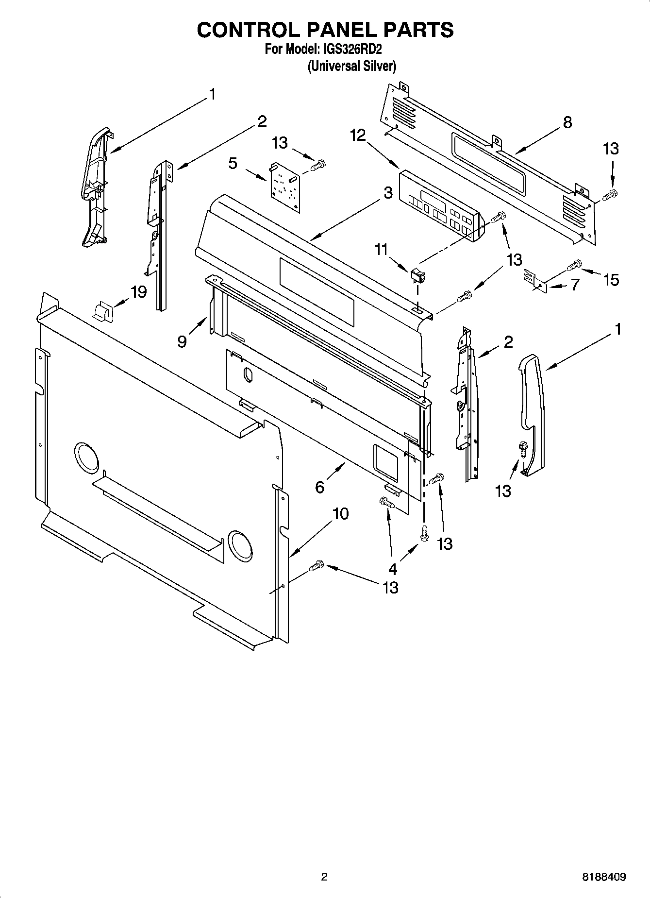 02 - CONTROL PANEL PARTS