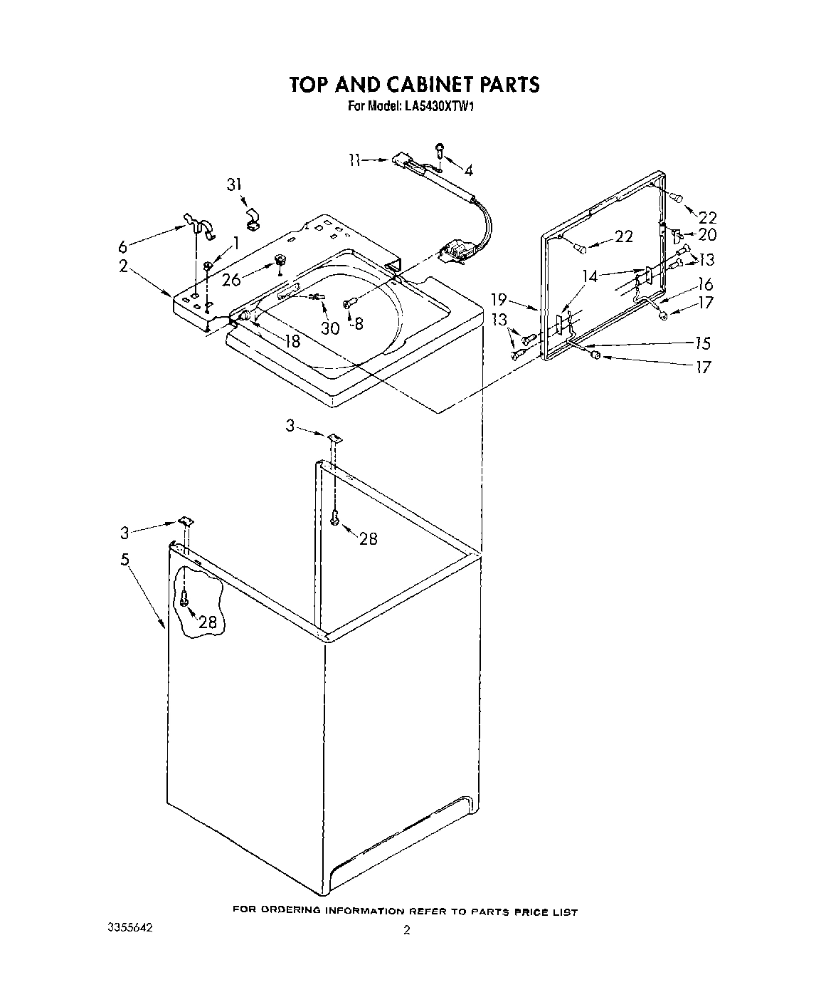 02 - TOP AND CABINET, LIT/OPTIONAL