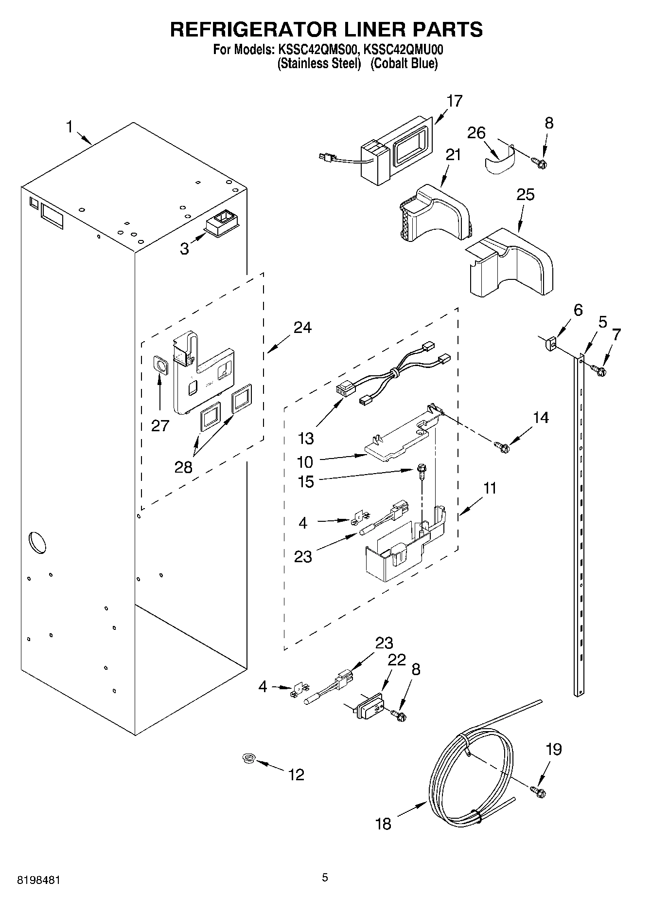 04 - REFRIGERATOR LINER PARTS