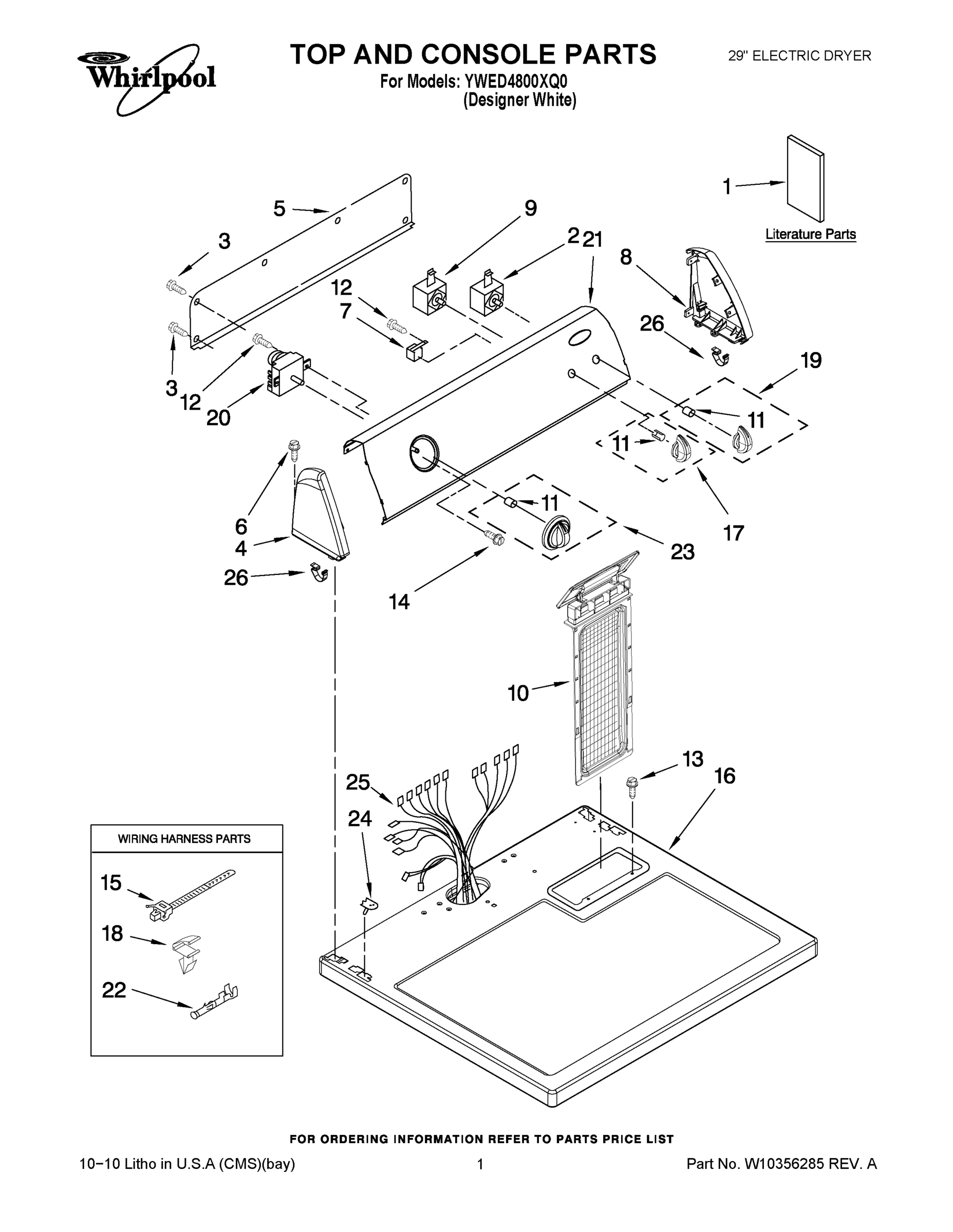 01 - TOP AND CONSOLE PARTS