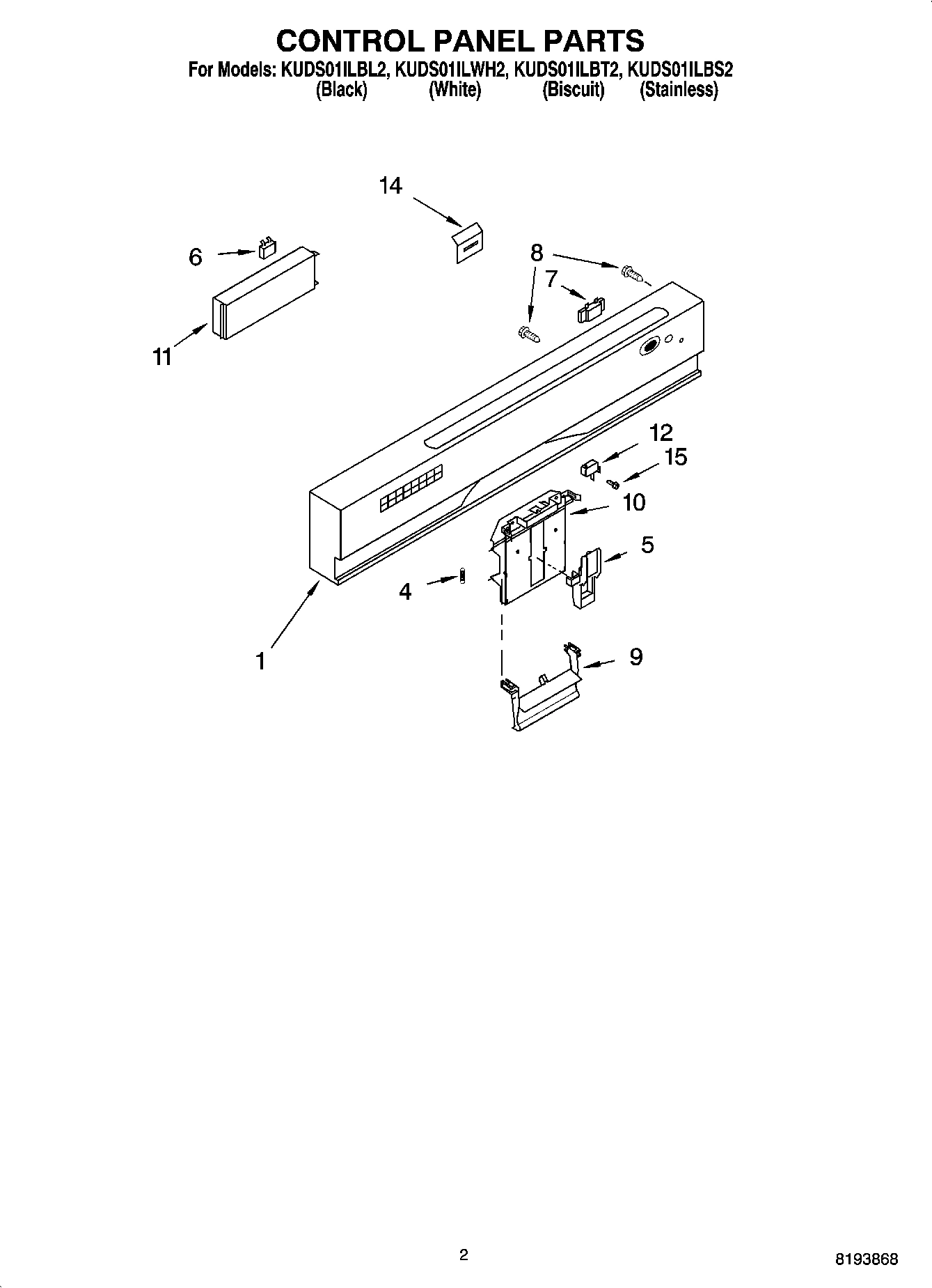 02 - CONTROL PANEL PARTS