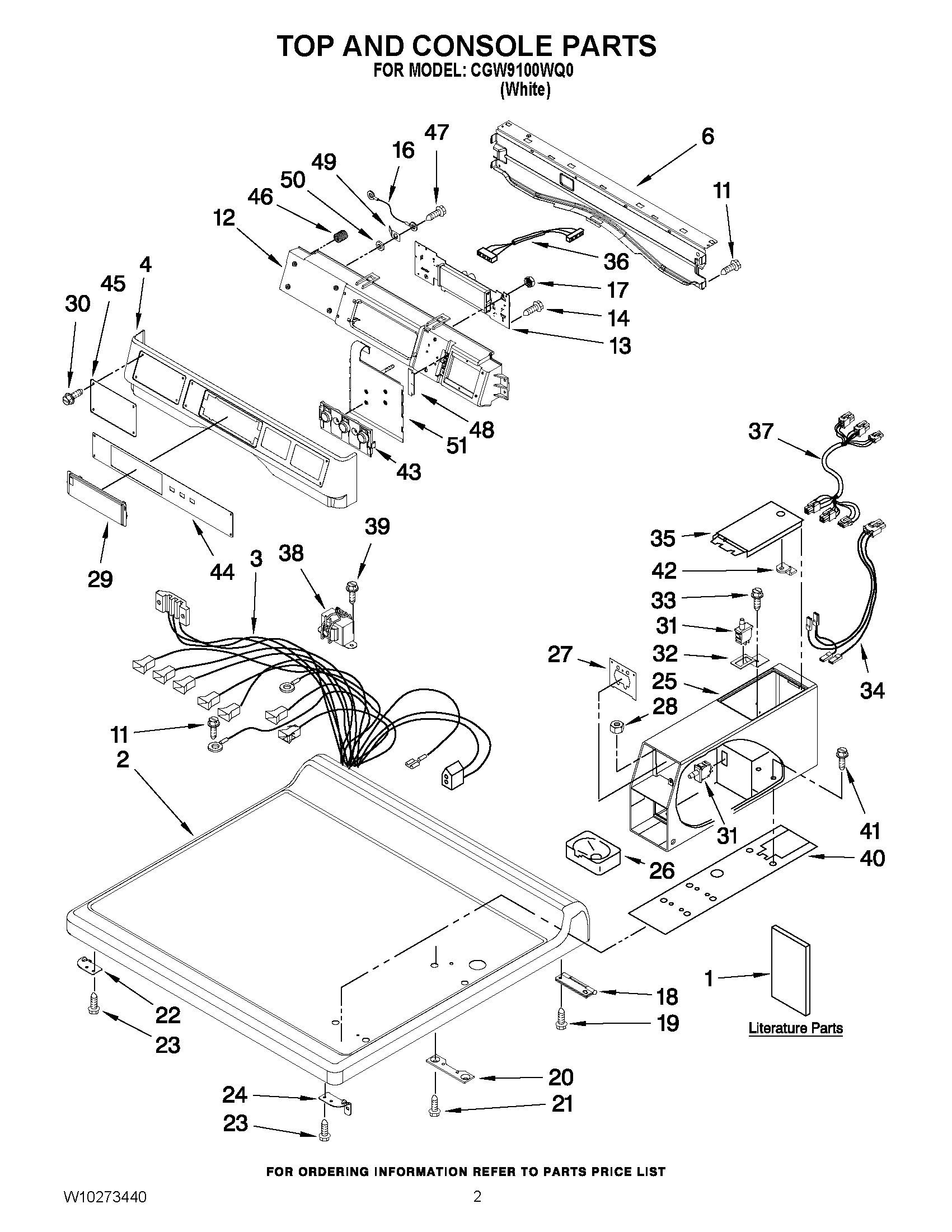 01 - TOP AND CONSOLE PARTS