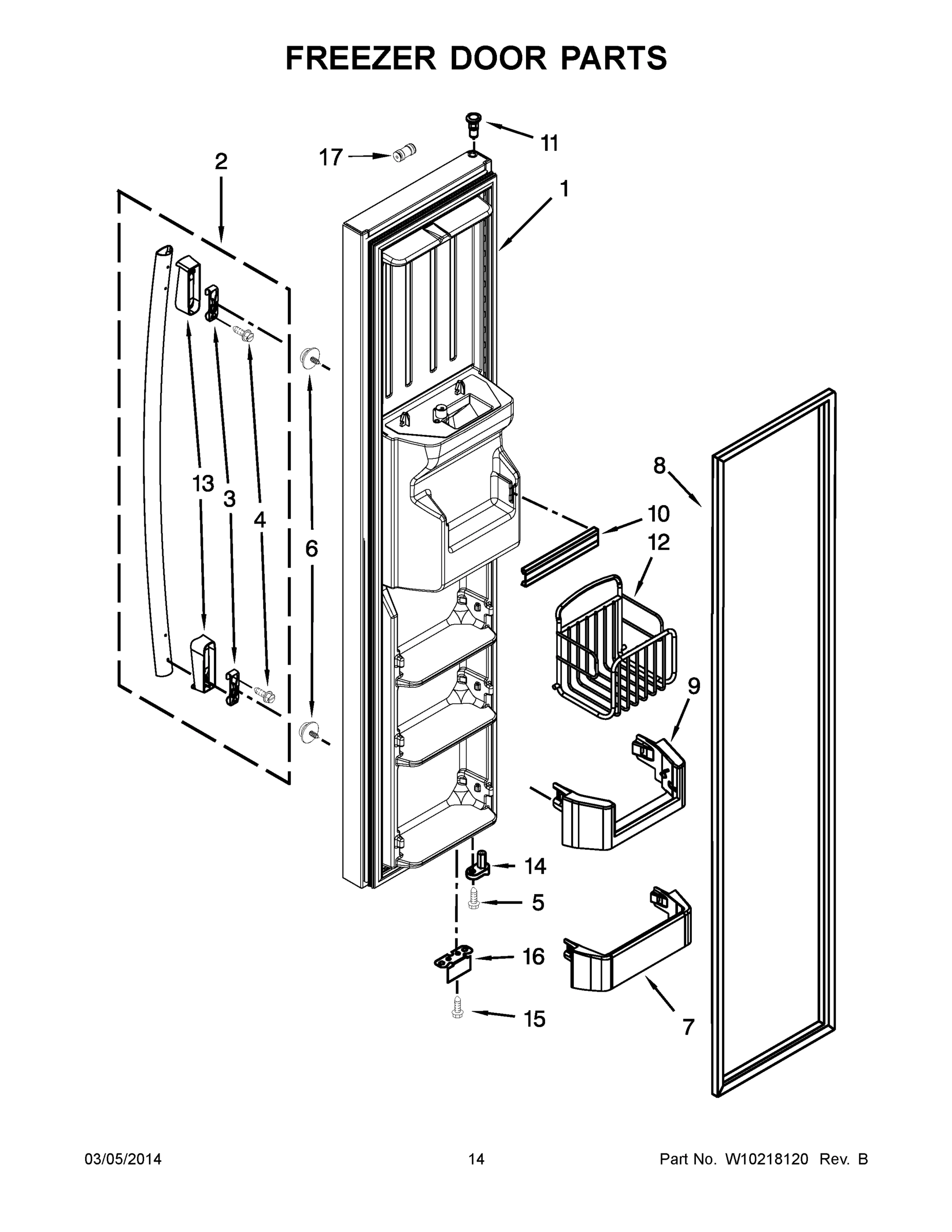 08 - FREEZER DOOR PARTS