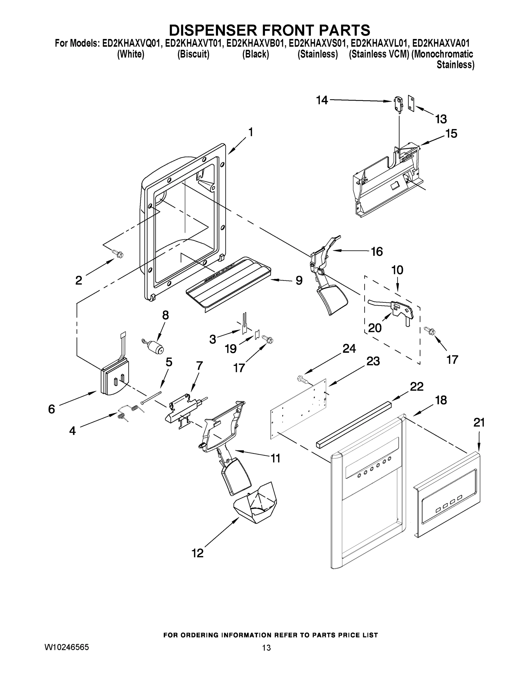 08 - DISPENSER FRONT PARTS