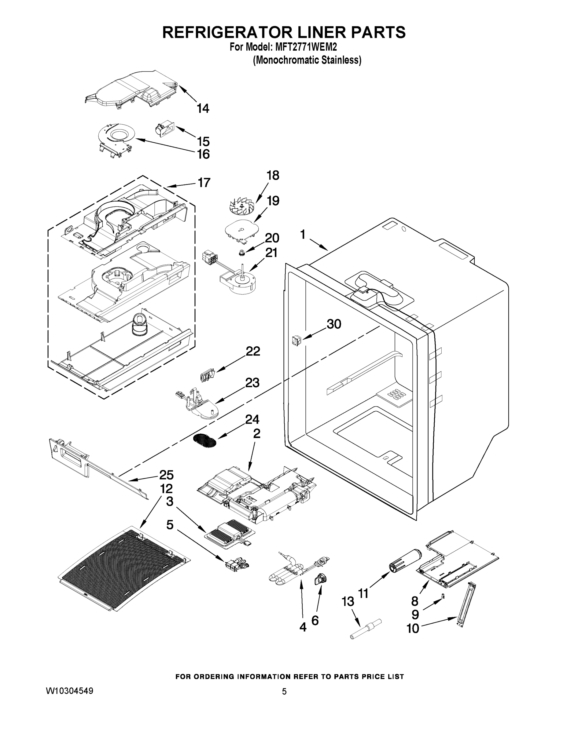 03 - REFRIGERATOR LINER PARTS
