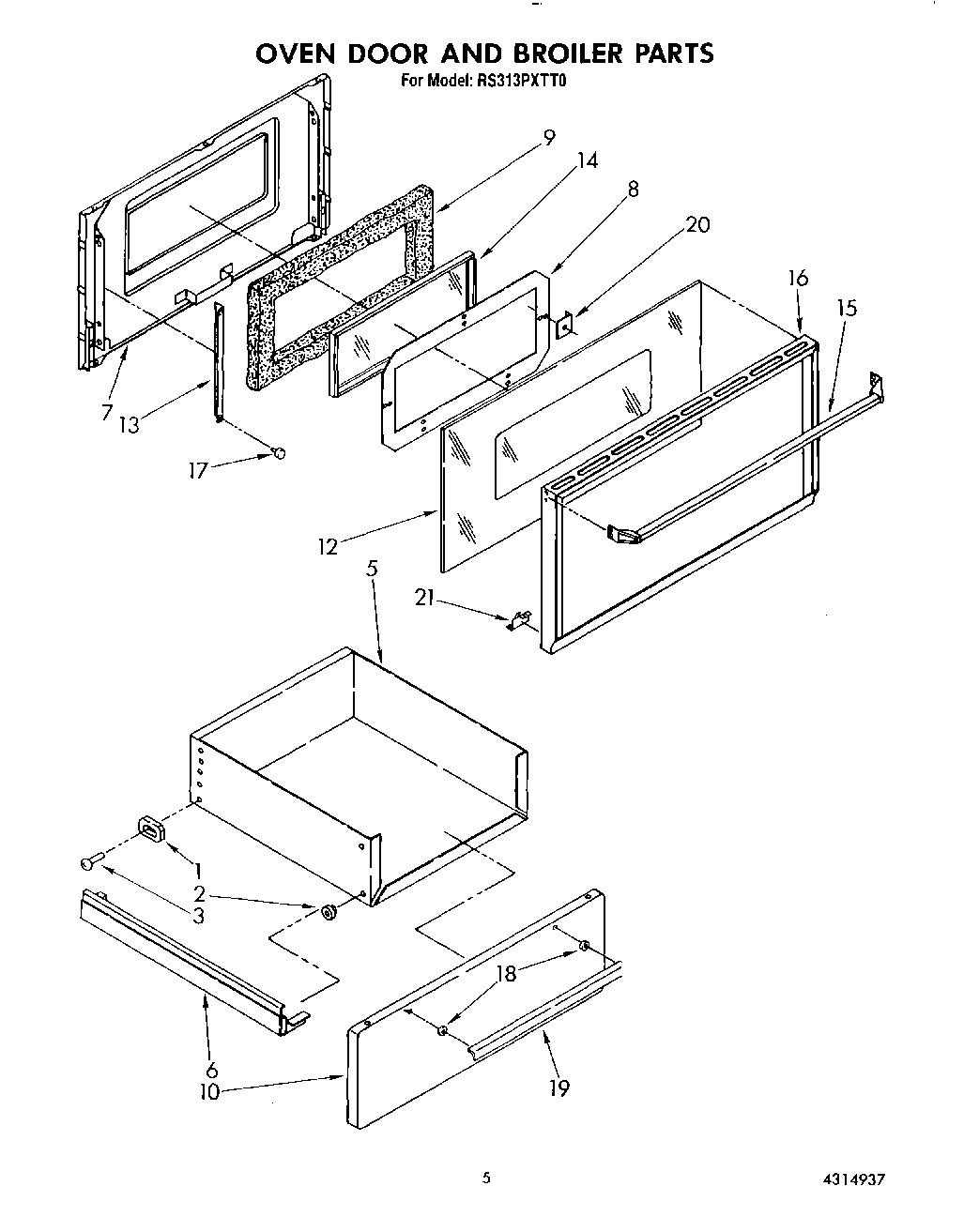 04 - OVEN DOOR AND BROILER