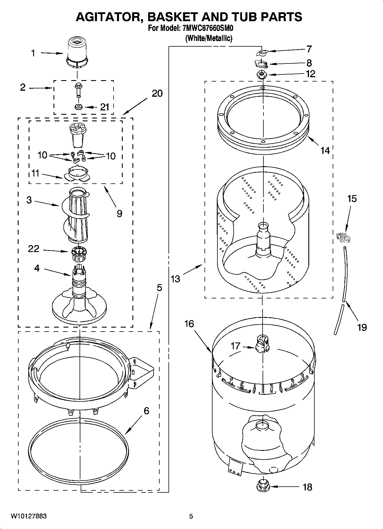 03 - AGITATOR, BASKET AND TUB PARTS