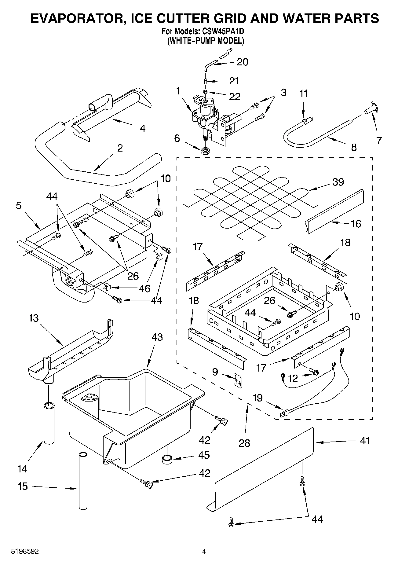 02 - EVAPORATOR ICE CUTTER GRID AND WATER PARTS