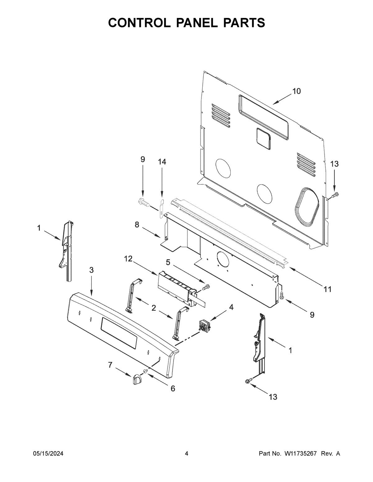03 - CONTROL PANEL PARTS