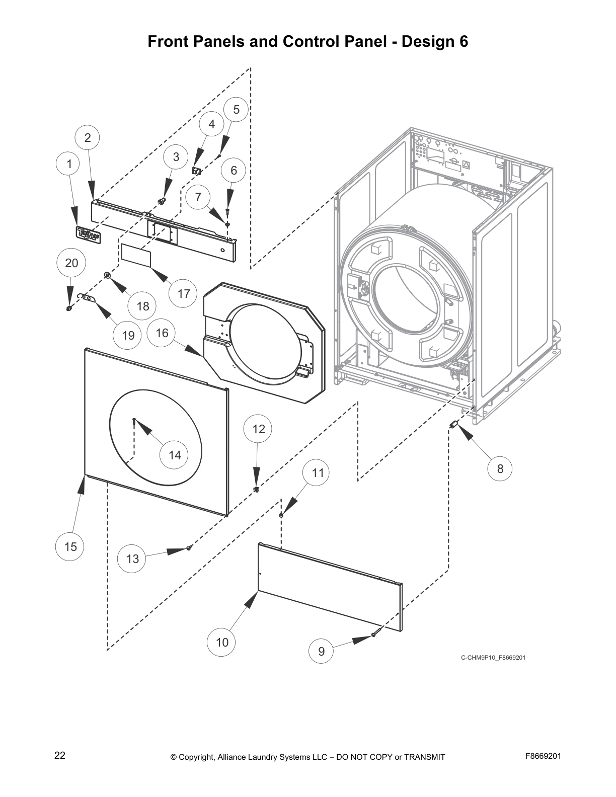 Front Panels and Control Panel - Design 6