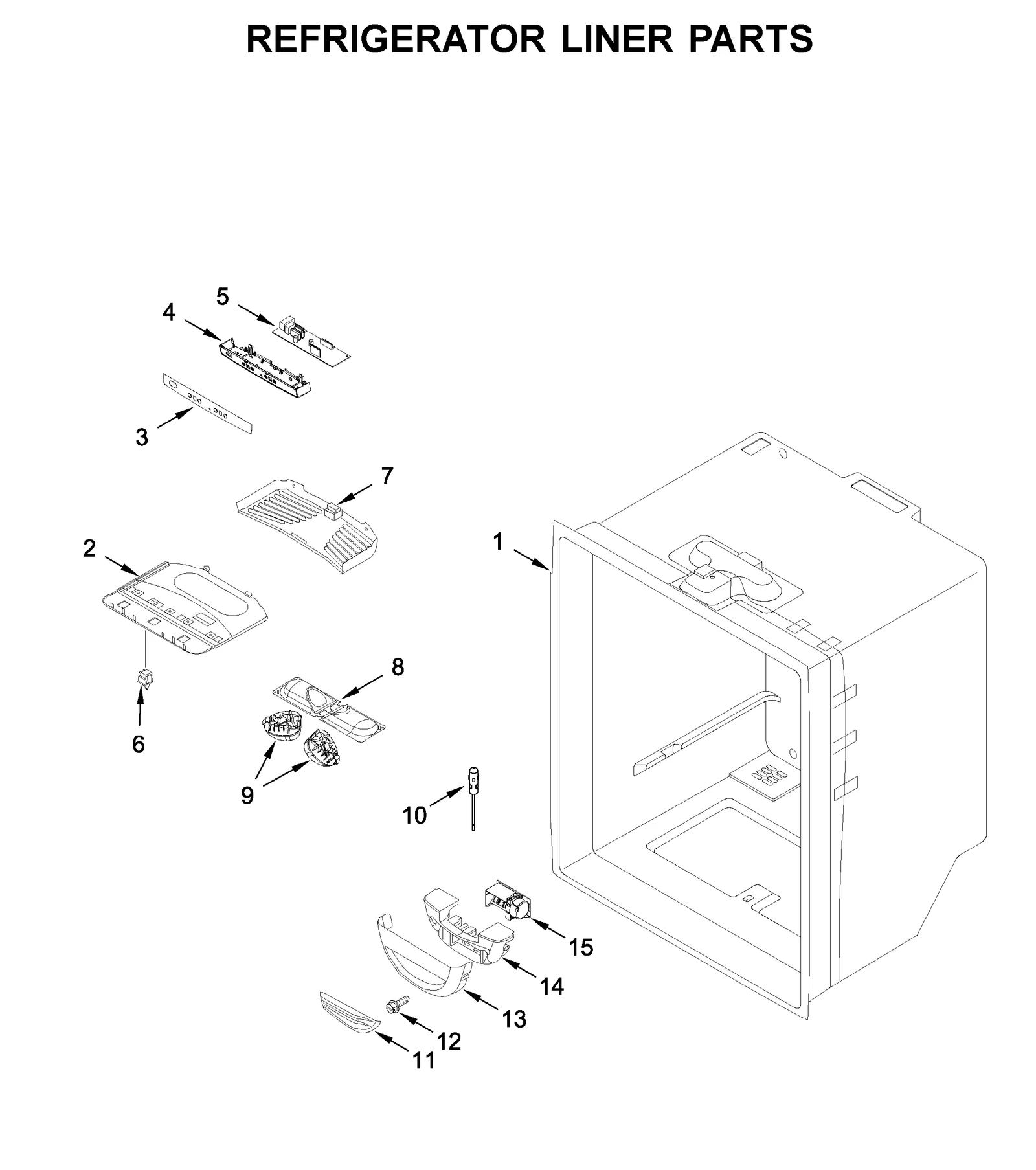 REFRIGERATOR LINER PARTS