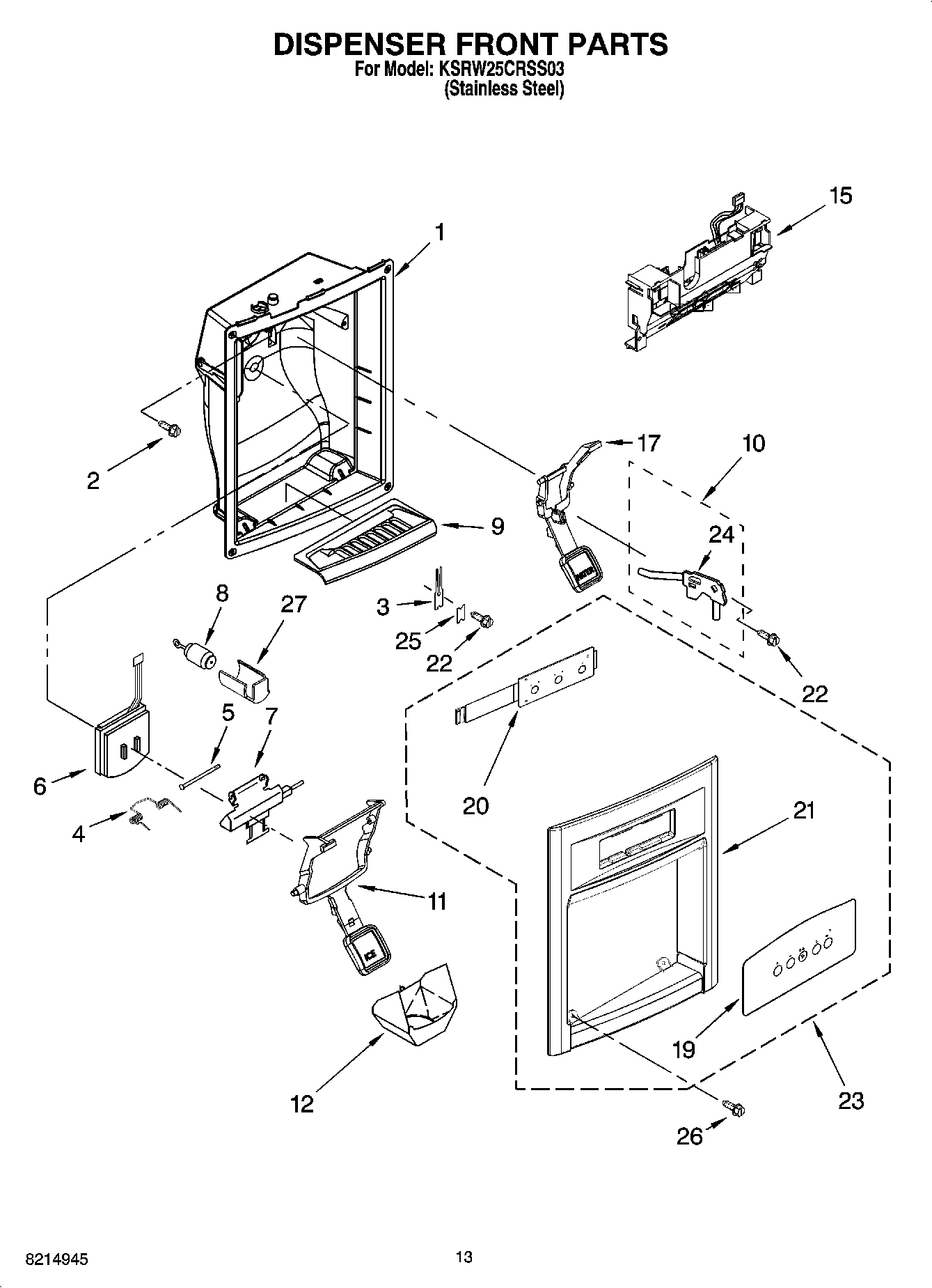 08 - DISPENSER FRONT PARTS