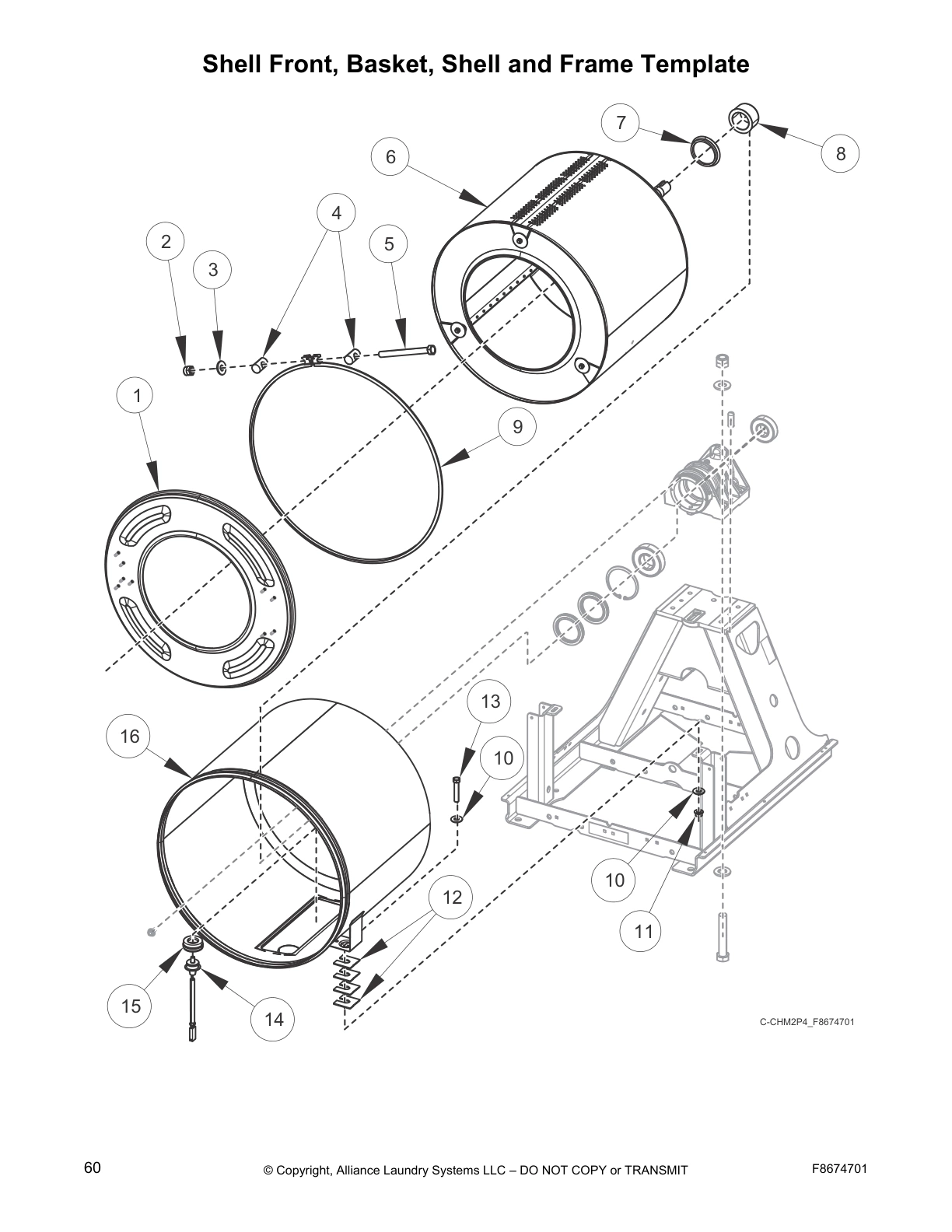 Shell Front, Basket, Shell and Frame Template