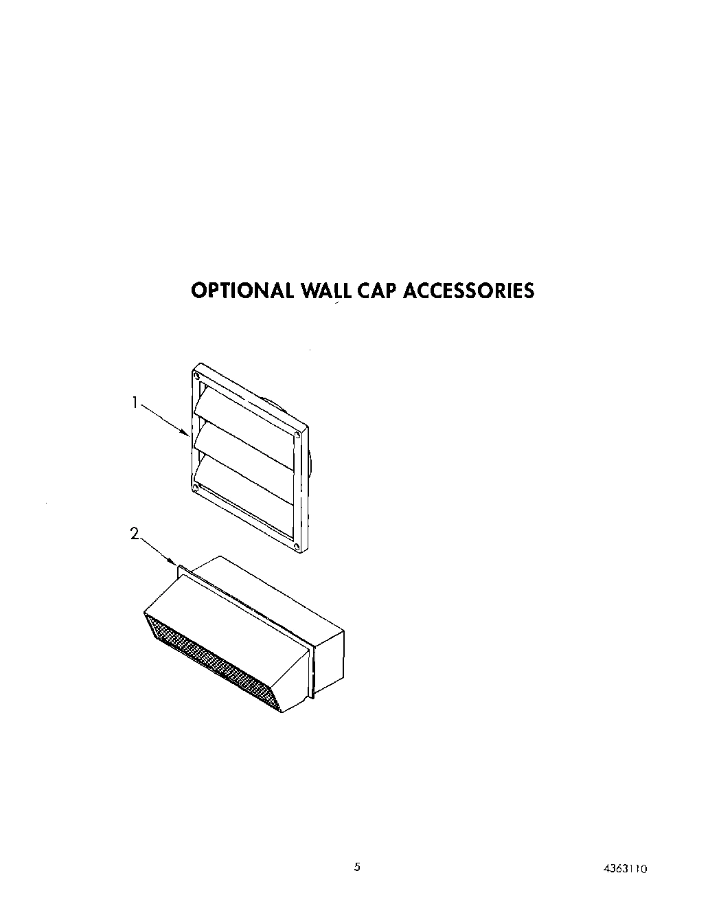 03 - OPTIONAL WALL CAP ACCESSORIES