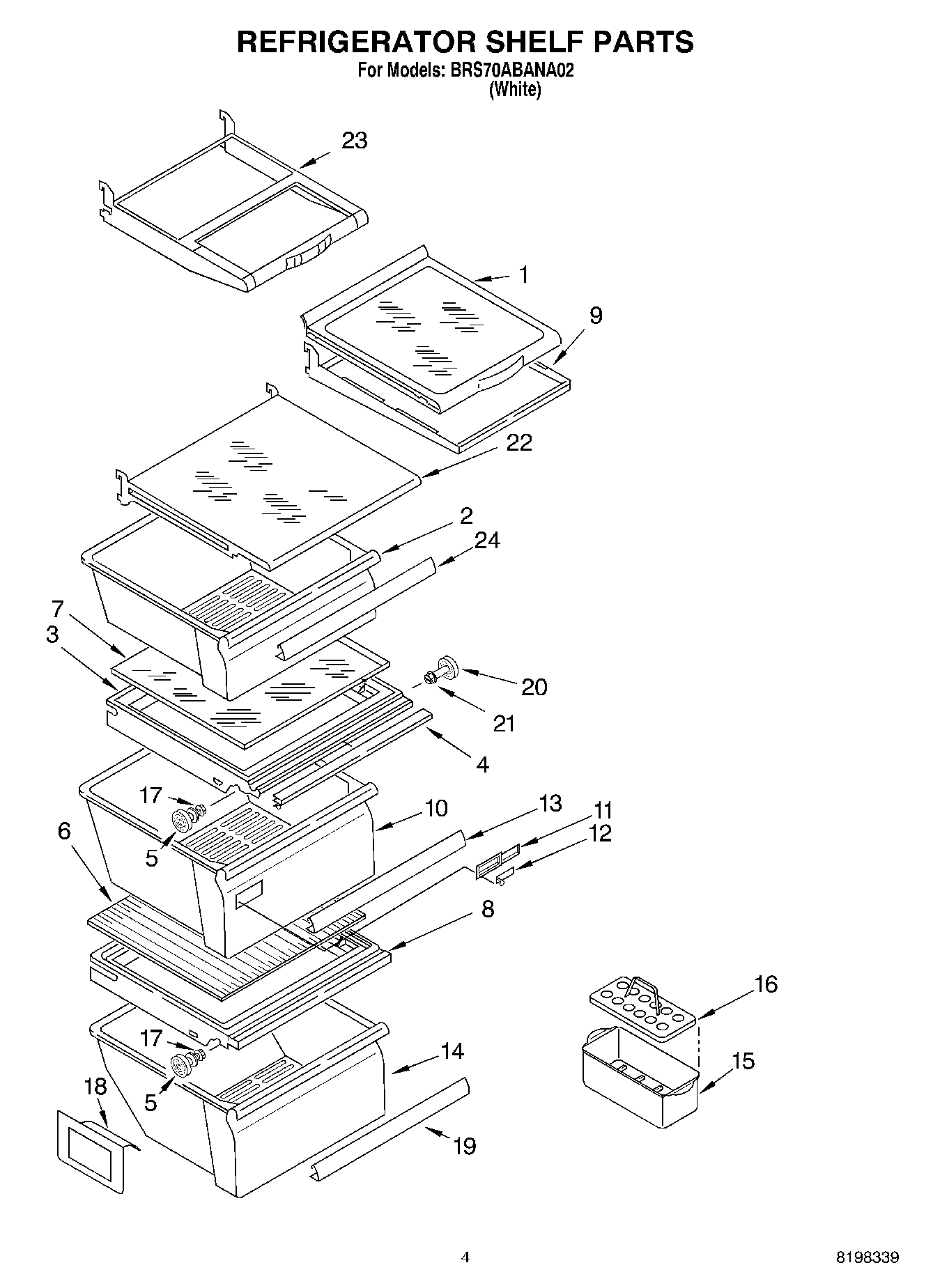 03 - REFRIGERATOR SHELF PARTS