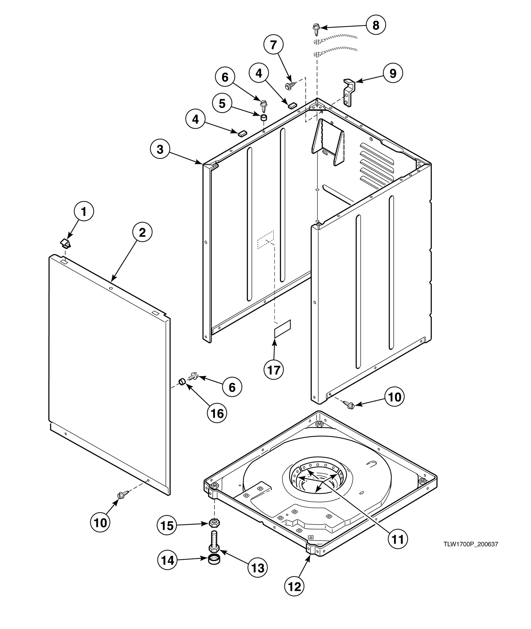 Front Panel, Cabinet and Base