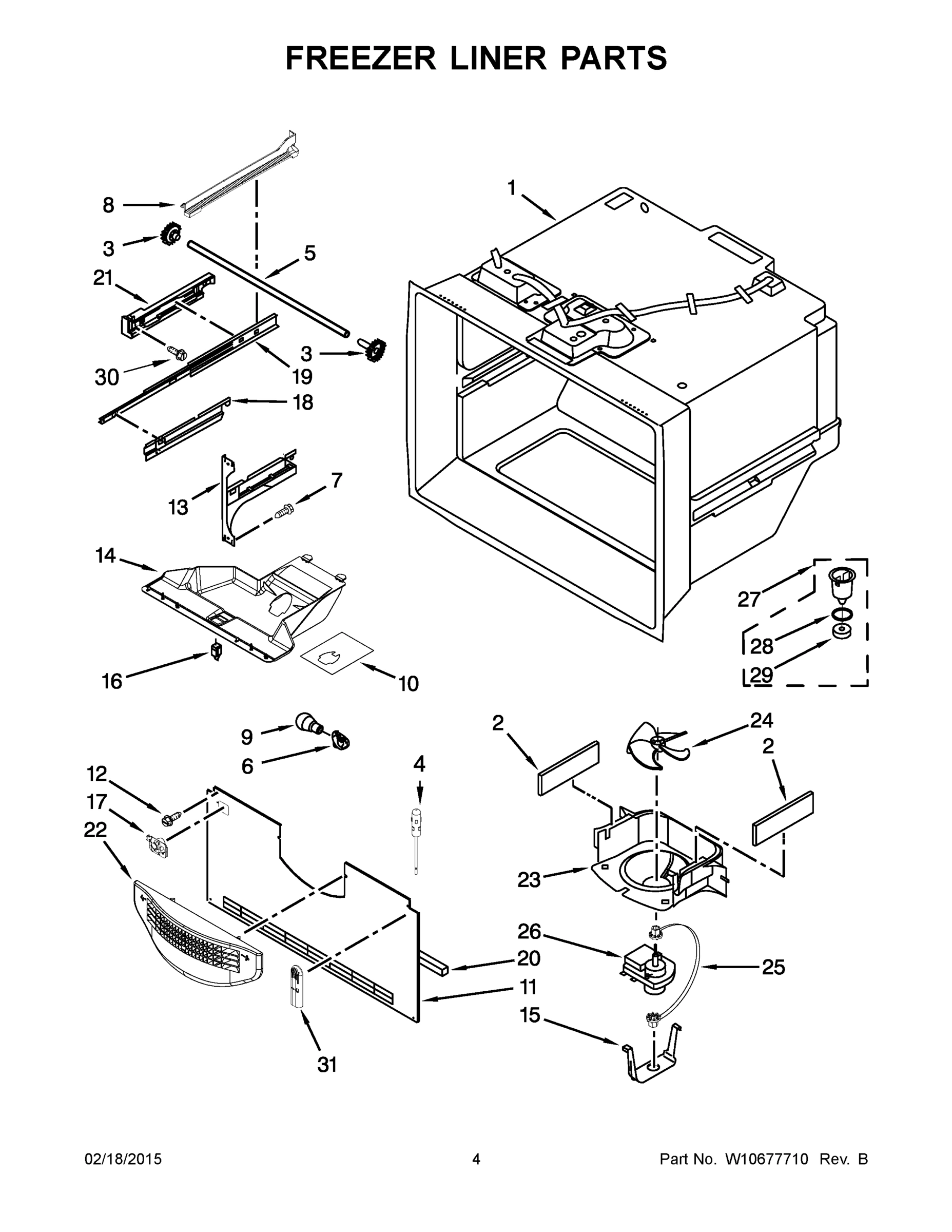 03 - FREEZER LINER PARTS