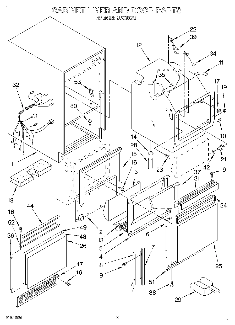01 - CABINET LINER AND DOOR, LITERATURE