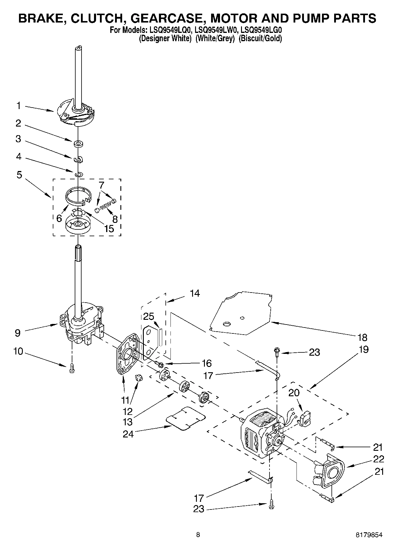 05 - BRAKE, CLUTCH, GEARCASE, MOTOR & PUMP