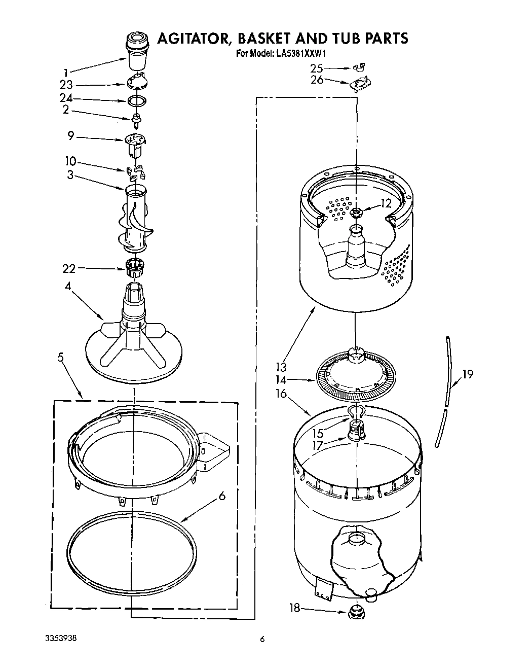 05 - AGITATOR, BASKET AND TUB