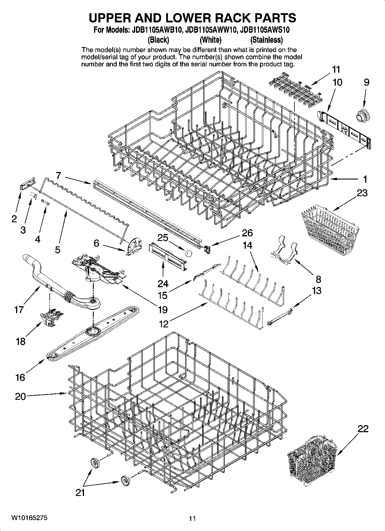 09 - UPPER AND LOWER RACK PARTS